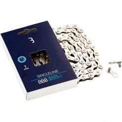 Bbb Chaînes SingleLine BCH-011 Chaîne De Vélo Nickel, Argent