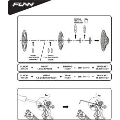 Funn Pignons Kit De Conversion 42 Dents 10 Vitesses Pour SRAM, Noir