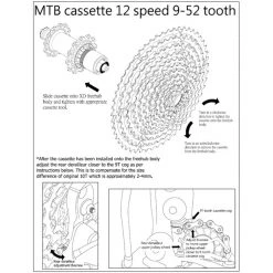 Kcnc Cassettes MTB Cassette Pour SRAM XD 12 Vitesses, Orange/argent