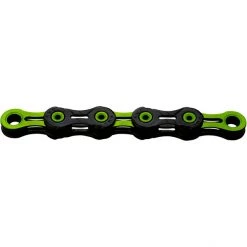 Kmc Chaînes X10 SL DLC Super Light Chaîne De Vélo 10-fach, Noir/vert